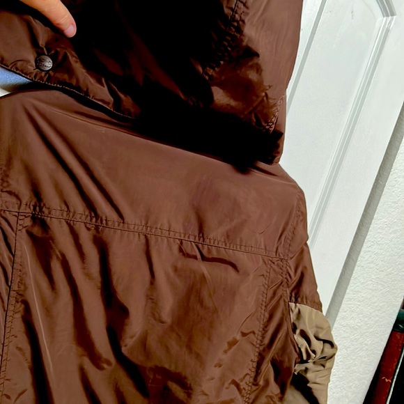 L.L. Bean Outdoors Brown Tan Heavy Duty Zip Front Hood Coat Size S - Picture 7 of 7